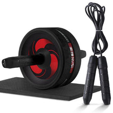 Load image into Gallery viewer, 2 in 1 Ab Roller& Jump Rope Abdominal Wheel with Mat For Arm Waist Leg Exercise Gym Fitness Equipment