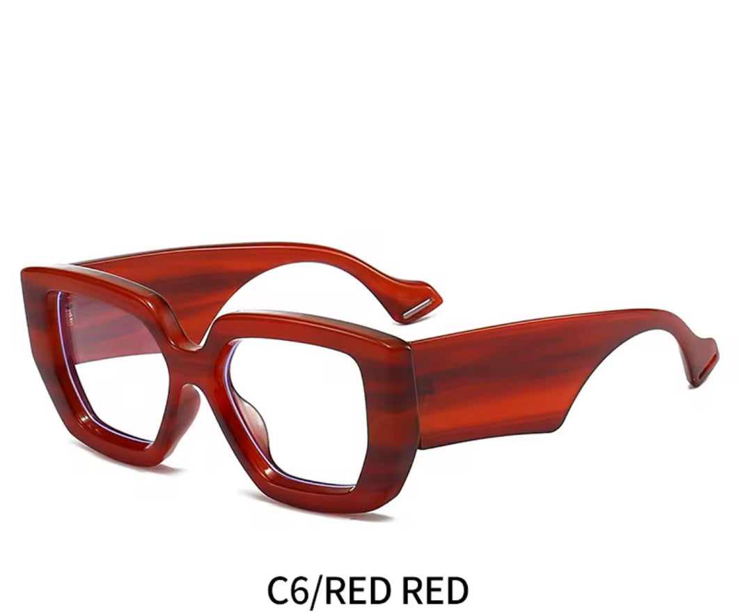 Trendy square frame fashion glasses