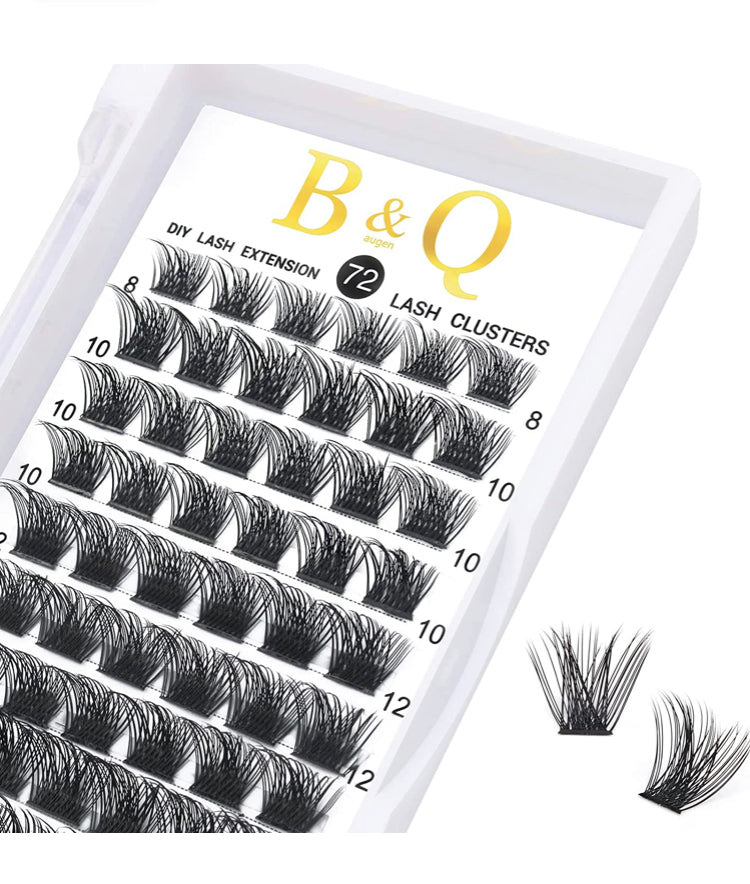 Individual eye lash clusters