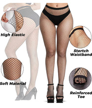 Load image into Gallery viewer, 3 pcs black fish net stockings