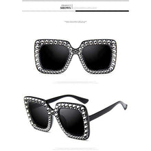 Load image into Gallery viewer, Stylish Blinged Out  Oversized Sunglasses Accessories