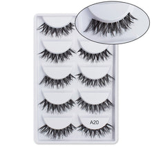Load image into Gallery viewer, SEXYSHEEP 5Pairs 3D Mink Hair False Natural/Thick Long Wispy Eye Lashes